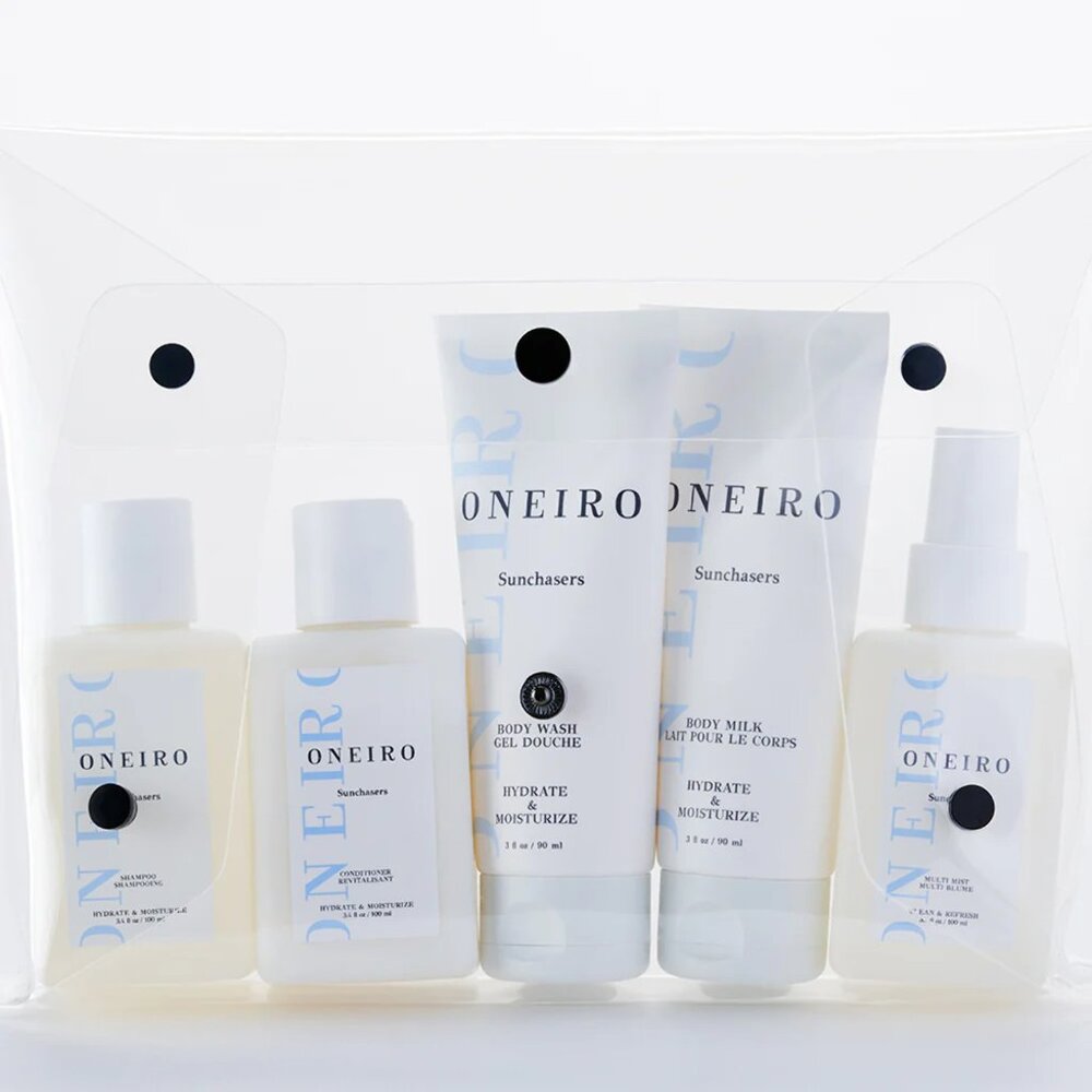 Oneiro Sunchaser Travel Kit, All Natural/ Vegan Paraben Free 5 piece set